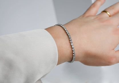 Blueyejewelry Armbånd TENNIS CHAIN BRACELET -18K PVD BELAGT RUSTFRITT STÅL