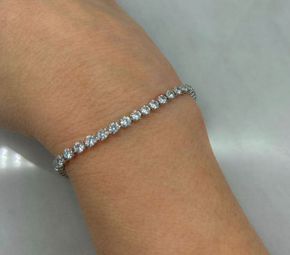 Blueyejewelry Armbånd TENNIS CHAIN BRACELET -18K PVD BELAGT RUSTFRITT STÅL