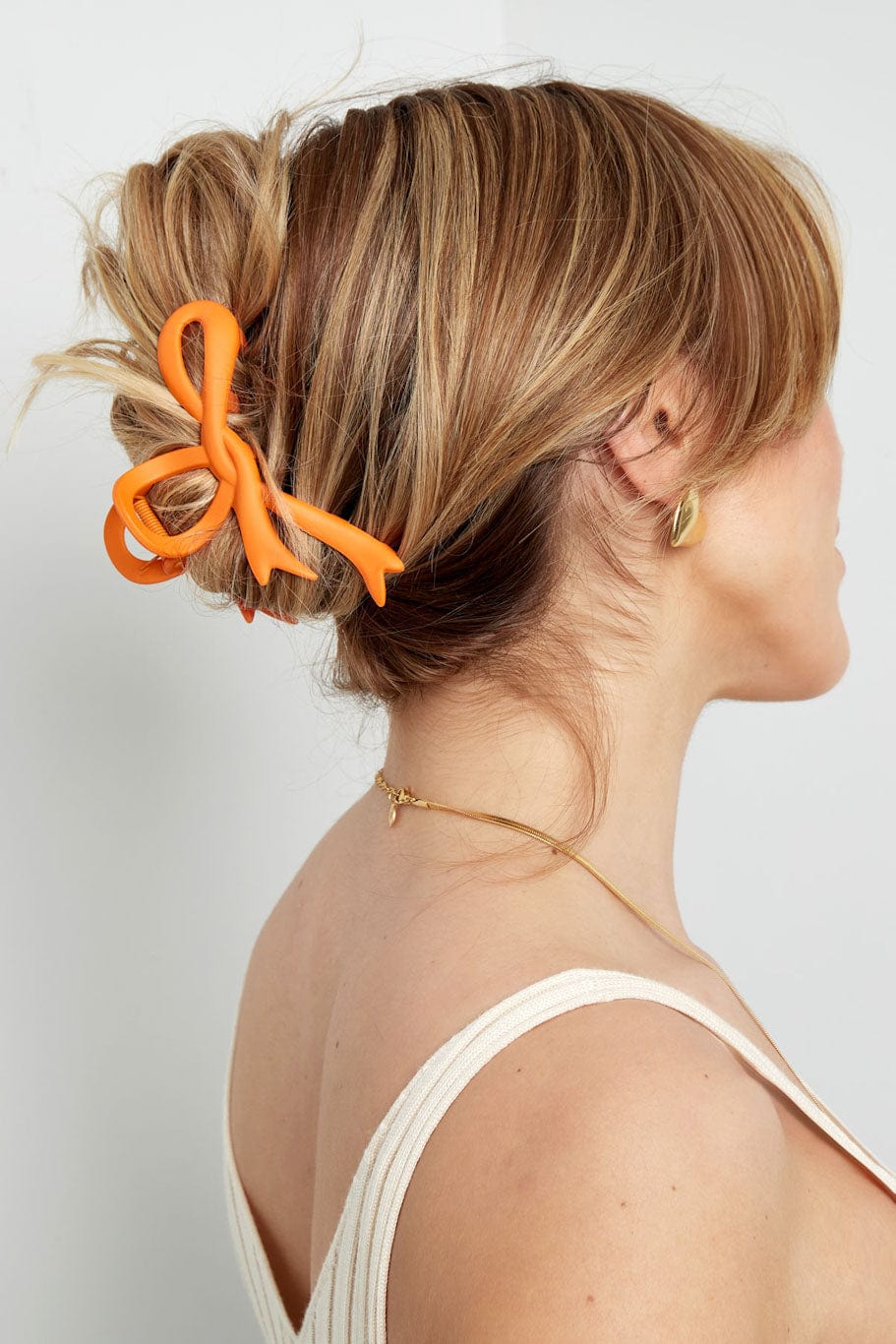 MEA NANI JEWELLERY Orange bow hair clip